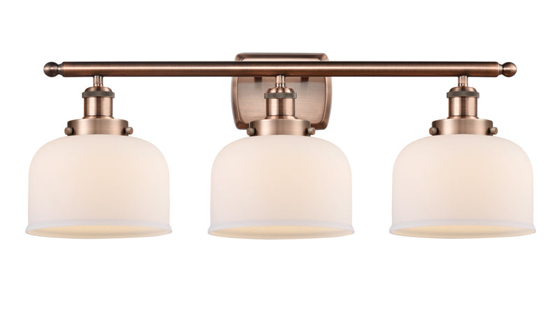 Innovations 916-3W-AC-G71 Three Light Bath Vanity, Antique Copper