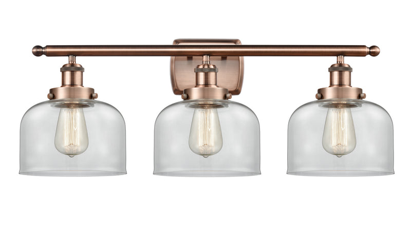 Innovations 916-3W-AC-G72 Three Light Bath Vanity, Antique Copper