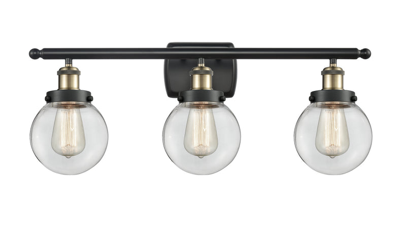 Innovations 916-3W-BAB-G202-6 Three Light Bath Vanity, Black Antique Brass