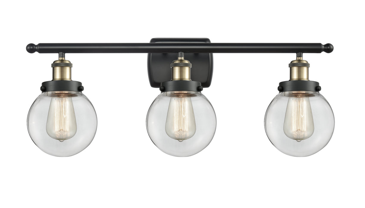 Innovations 916-3W-BAB-G202-6 Three Light Bath Vanity, Black Antique Brass