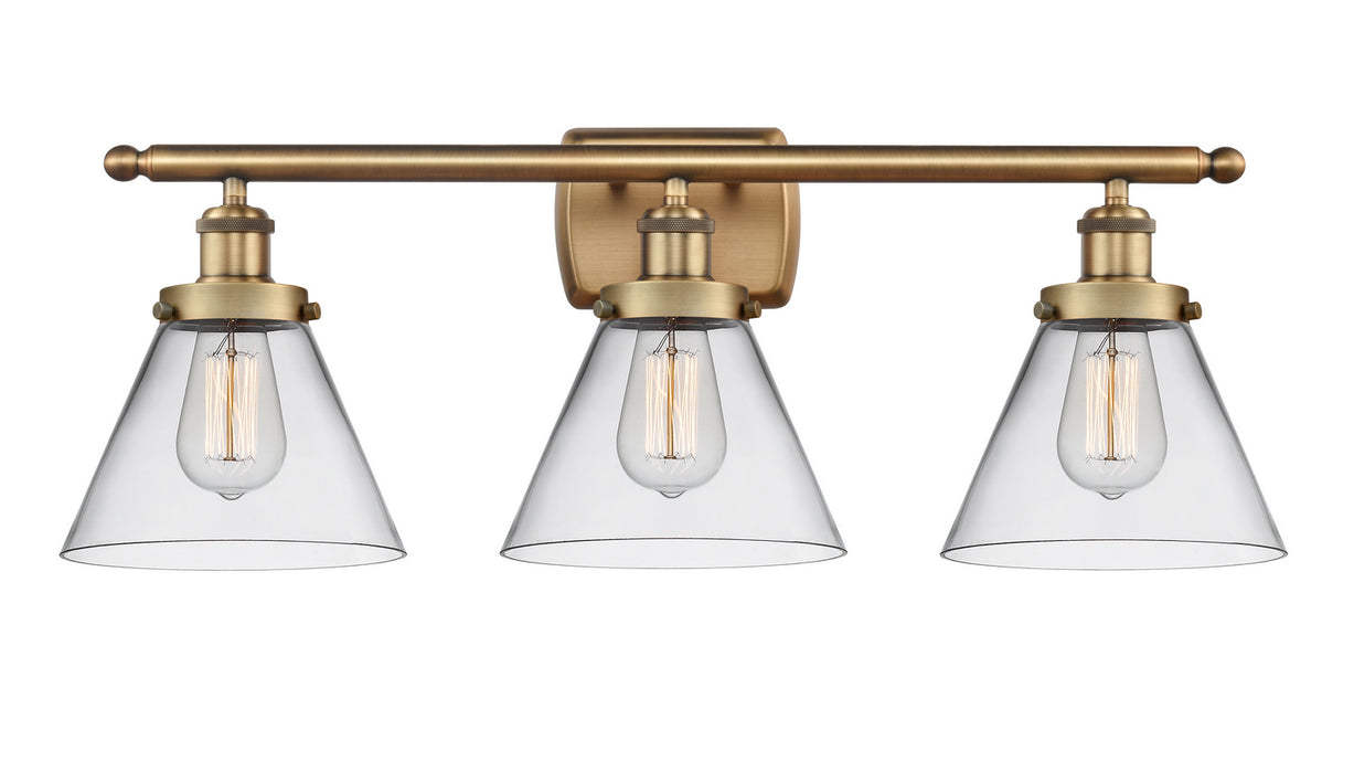 Innovations 916-3W-BB-G42 Three Light Bath Vanity, Brushed Brass