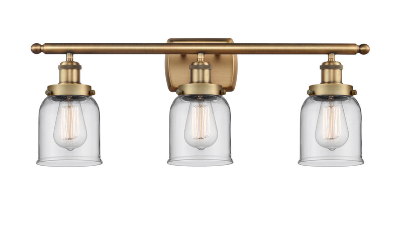 Innovations 916-3W-BB-G52 Three Light Bath Vanity, Brushed Brass