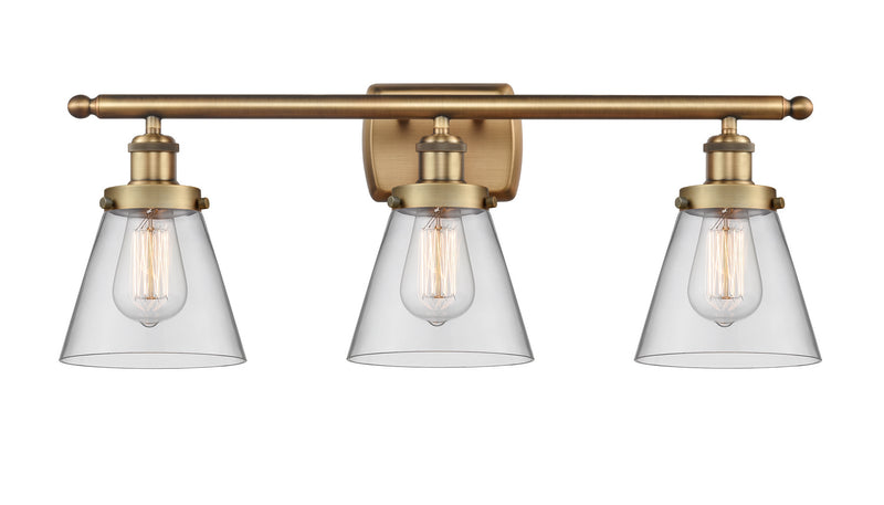 Innovations 916-3W-BB-G62 Three Light Bath Vanity, Brushed Brass