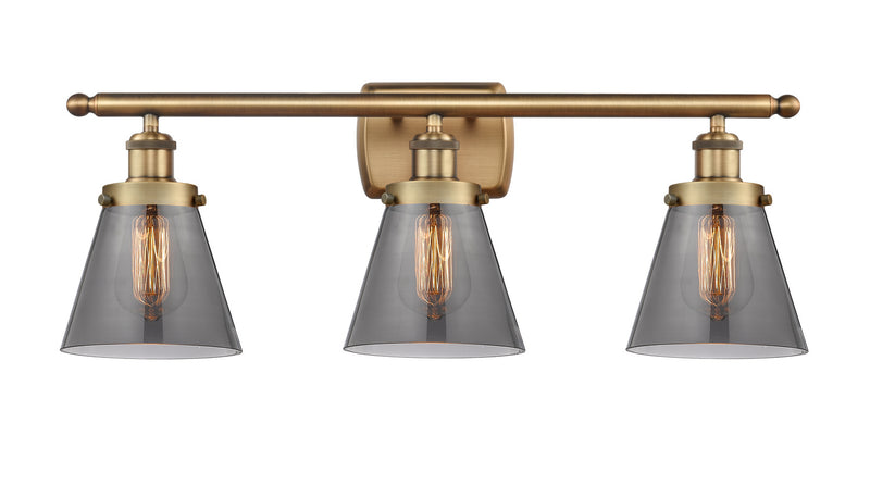 Innovations 916-3W-BB-G63 Three Light Bath Vanity, Brushed Brass
