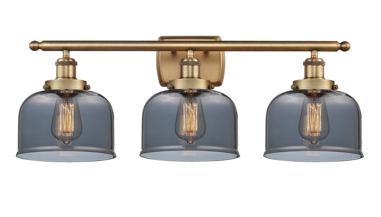 Innovations 916-3W-BB-G73 Three Light Bath Vanity, Brushed Brass