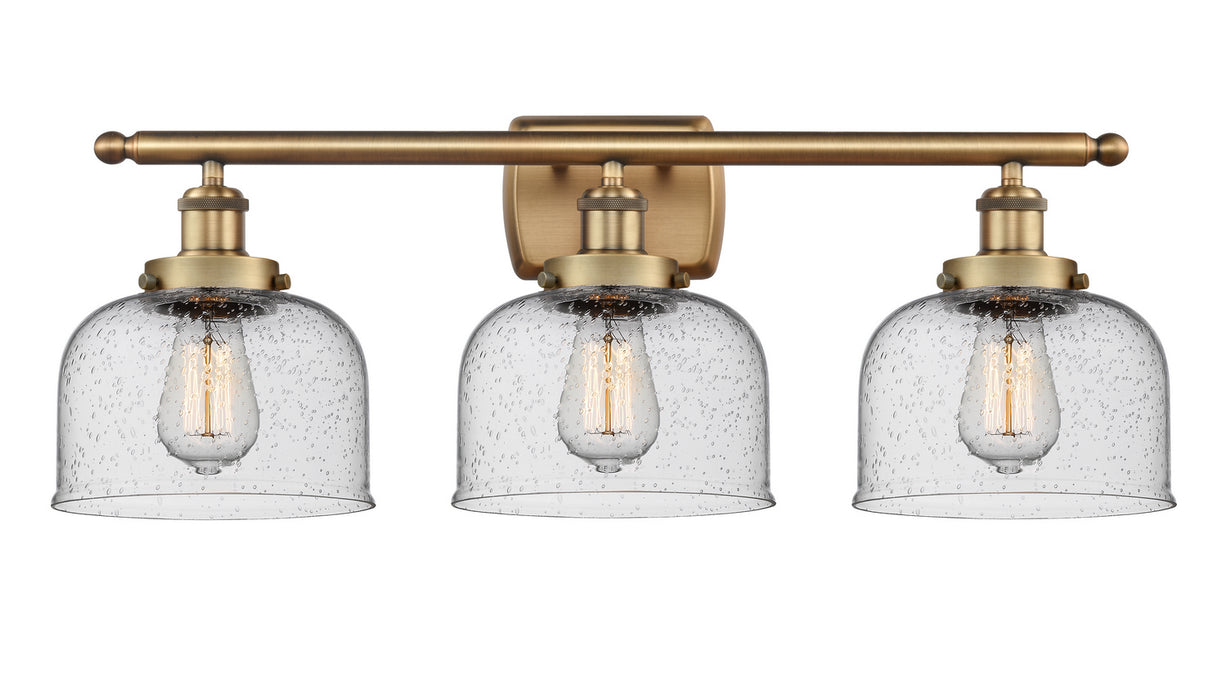 Innovations 916-3W-BB-G74 Three Light Bath Vanity, Brushed Brass