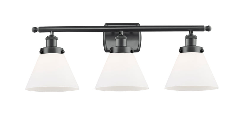 Innovations 916-3W-BK-G41 Three Light Bath Vanity, Matte Black