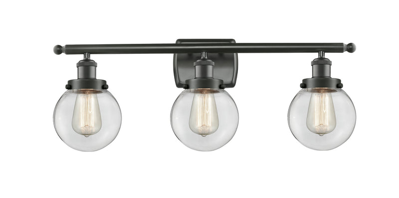 Innovations 916-3W-OB-G202-6 Three Light Bath Vanity, Oil Rubbed Bronze
