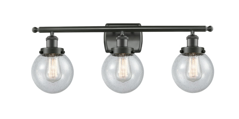 Innovations 916-3W-OB-G204-6 Three Light Bath Vanity, Oil Rubbed Bronze
