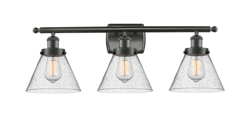 Innovations 916-3W-OB-G44 Three Light Bath Vanity, Oil Rubbed Bronze