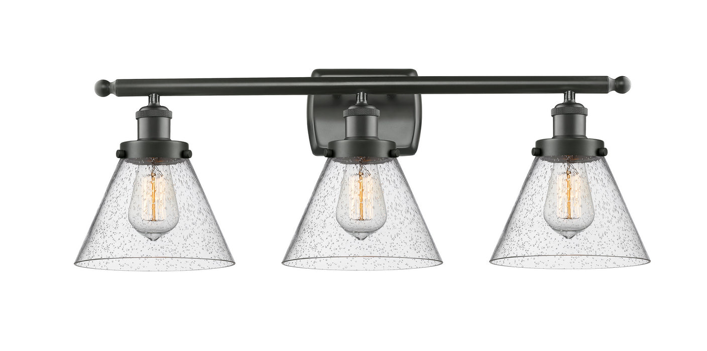 Innovations 916-3W-OB-G44 Three Light Bath Vanity, Oil Rubbed Bronze