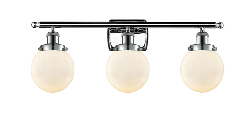 Innovations 916-3W-PC-G201-6 Three Light Bath Vanity, Polished Chrome