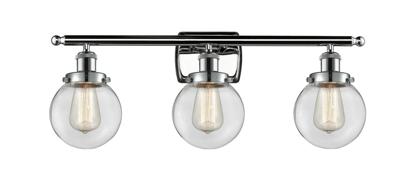 Innovations 916-3W-PC-G202-6 Three Light Bath Vanity, Polished Chrome