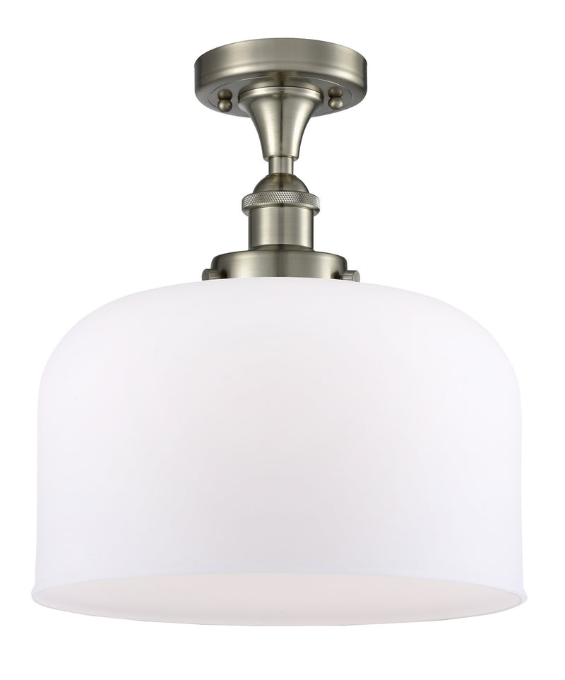 Innovations 916-1C-SN-G71-L One Light Semi-Flush Mount, Brushed Satin Nickel