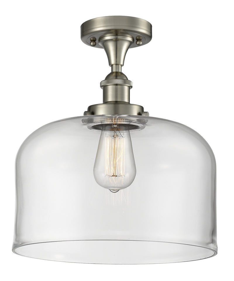 Innovations 916-1C-SN-G72-L One Light Semi-Flush Mount, Brushed Satin Nickel