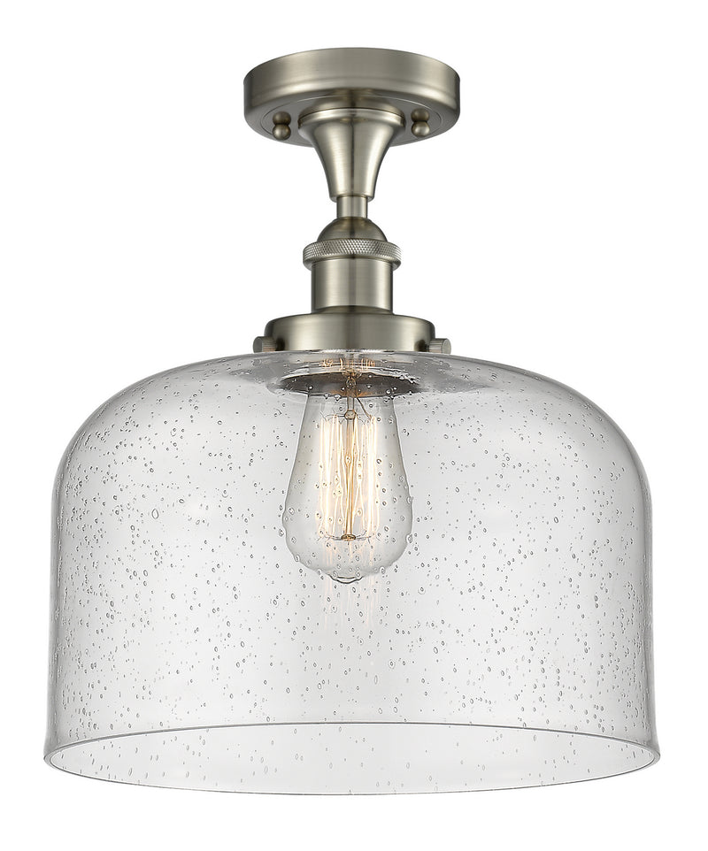 Innovations 916-1C-SN-G74-L One Light Semi-Flush Mount, Brushed Satin Nickel