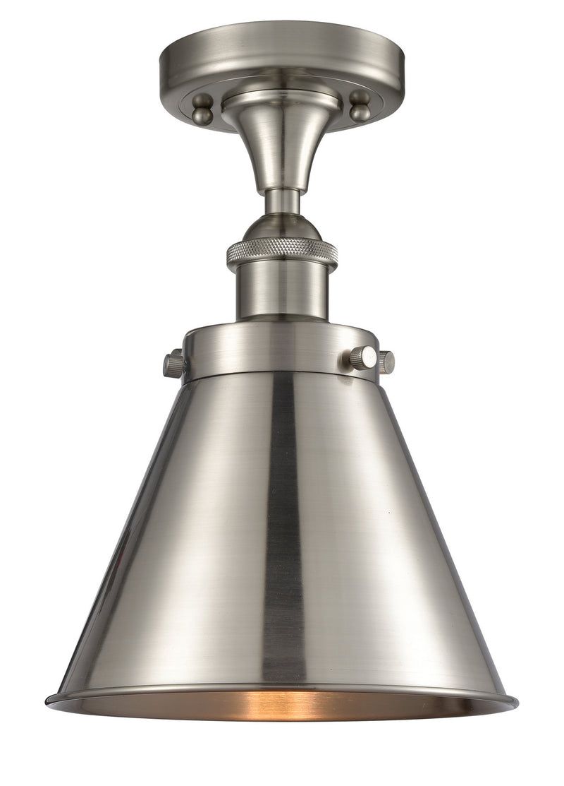 Innovations 916-1C-SN-M13-SN-LED LED Semi-Flush Mount, Brushed Satin Nickel