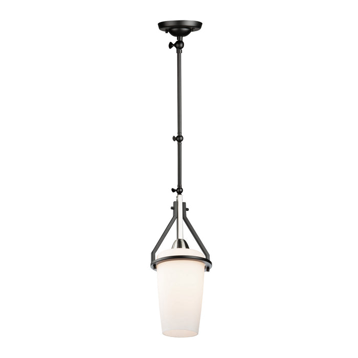 Artcraft AC11241NB One Light Sconce/Pendant, Black and Brushed Nickel