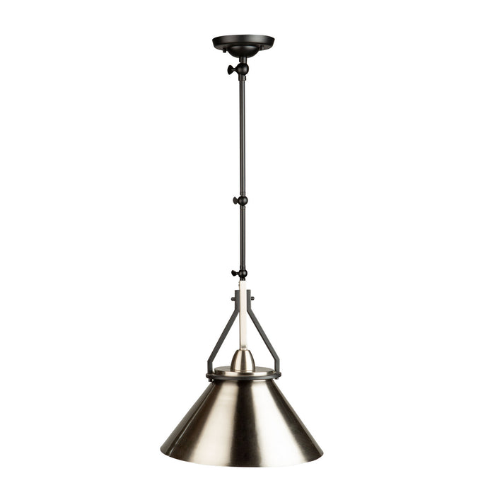 Artcraft AC11242NB One Light Sconce/Pendant, Black and Brushed Nickel