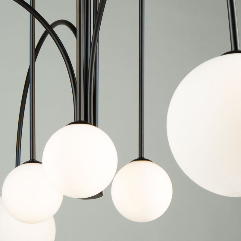 Artcraft AC6656BK LED Chandelier, Semi Matte Black