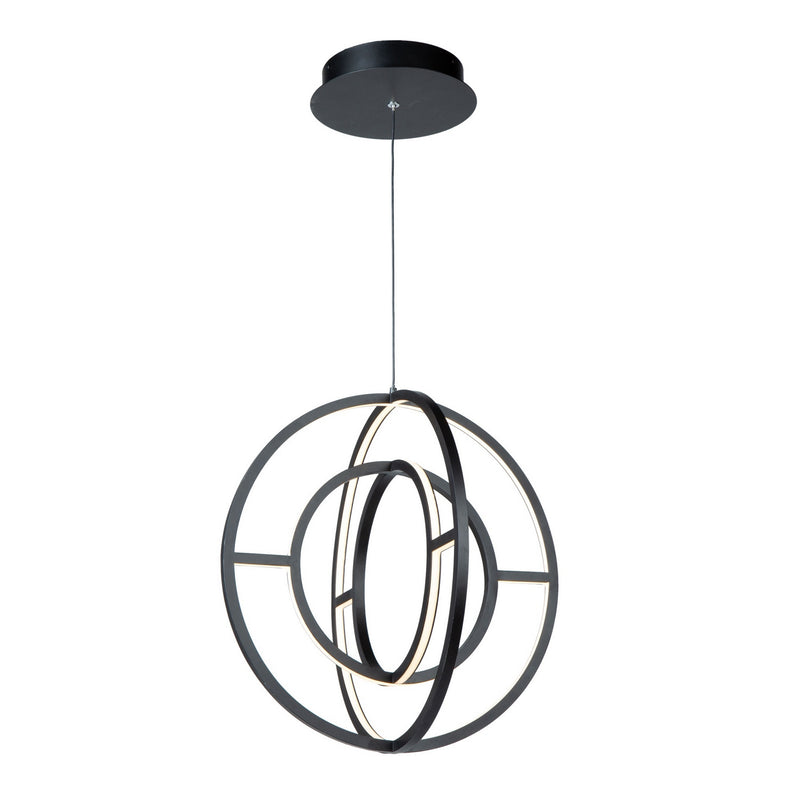 Artcraft AC6660BK LED Chandelier, Matte Black
