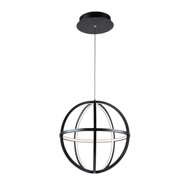 Artcraft AC6661BK LED Chandelier, Matte Black