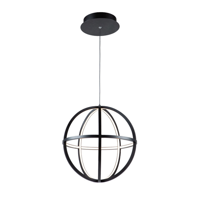 Artcraft AC6661BK LED Chandelier, Matte Black