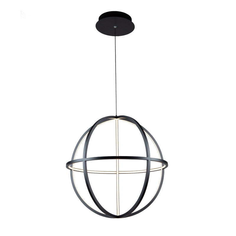 Artcraft AC6662BK LED Chandelier, Matte Black