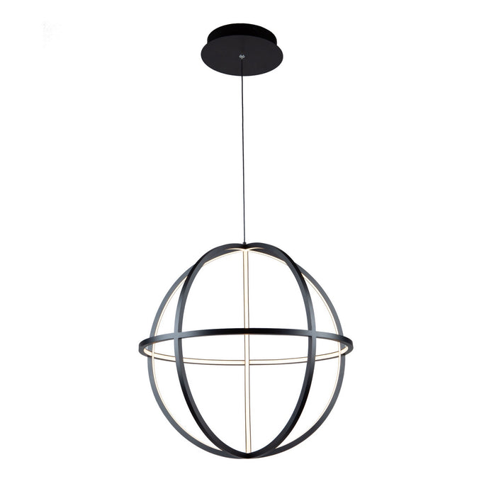 Artcraft AC6662BK LED Chandelier, Matte Black