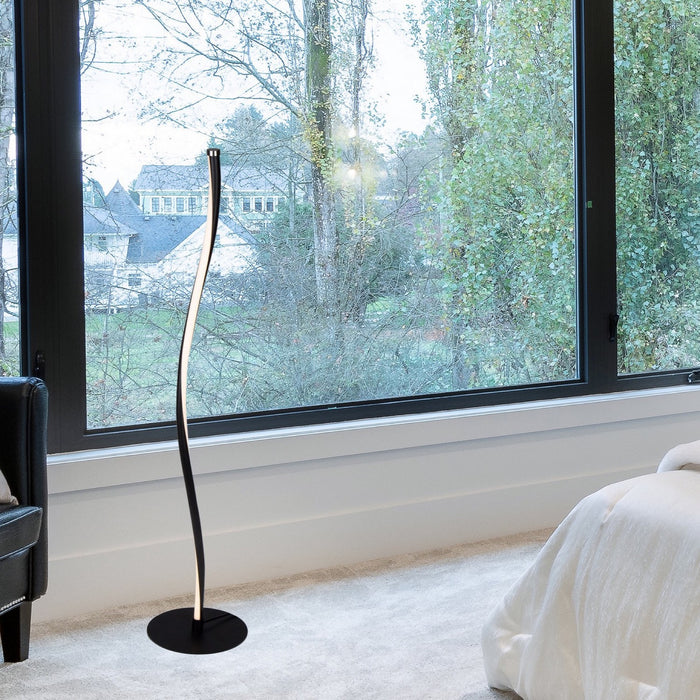 Artcraft AC7588BK LED Floor Lamp, Matte Black