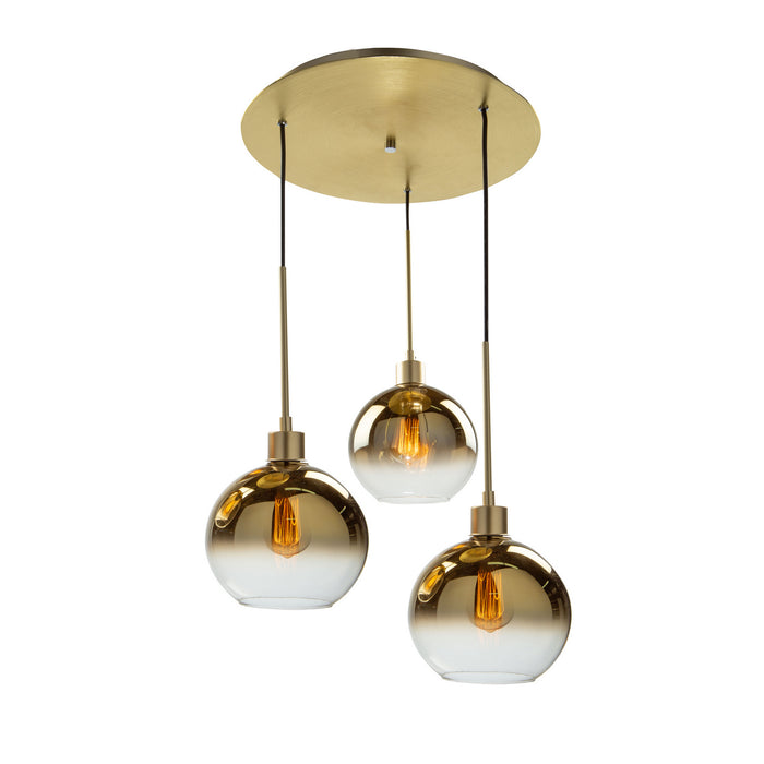 Artcraft SC13283GD Three Light Pendant, Gold