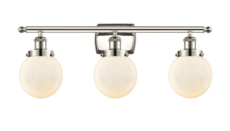 Innovations 916-3W-PN-G201-6 Three Light Bath Vanity, Polished Nickel