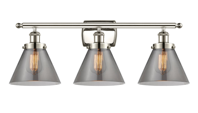 Innovations 916-3W-PN-G43 Three Light Bath Vanity, Polished Nickel