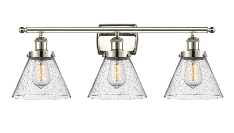 Innovations 916-3W-PN-G44 Three Light Bath Vanity, Polished Nickel