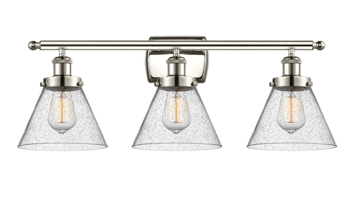 Innovations 916-3W-PN-G44 Three Light Bath Vanity, Polished Nickel