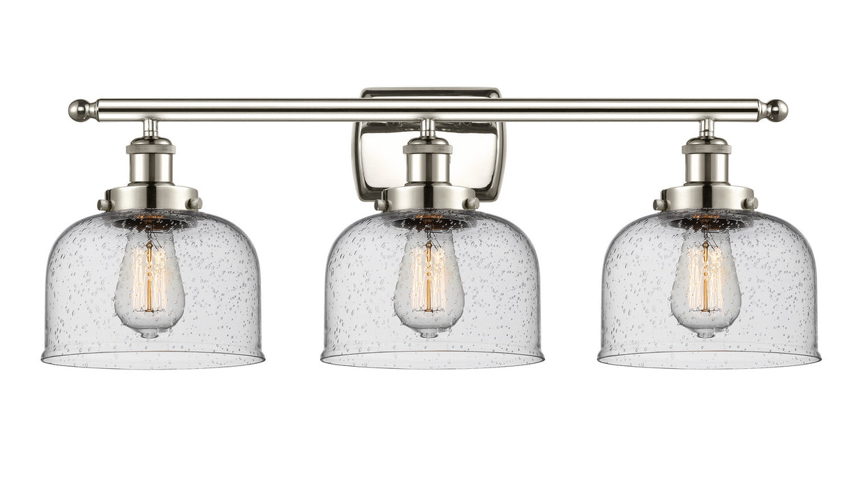 Innovations 916-3W-PN-G74 Three Light Bath Vanity, Polished Nickel