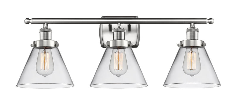 Innovations 916-3W-SN-G42 Three Light Bath Vanity, Brushed Satin Nickel