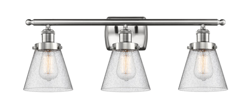 Innovations 916-3W-SN-G64 Three Light Bath Vanity, Brushed Satin Nickel