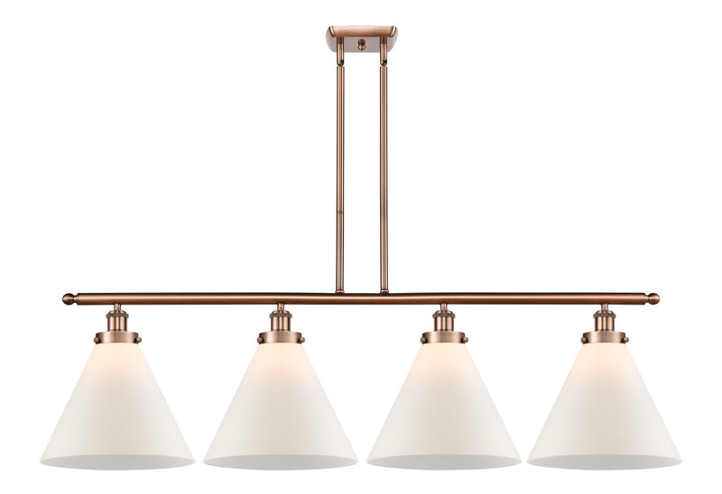Innovations 916-4I-AC-G41-L Four Light Island Pendant, Antique Copper