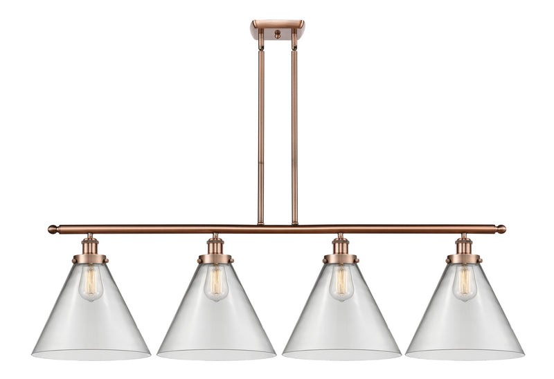 Innovations 916-4I-AC-G42-L Four Light Island Pendant, Antique Copper