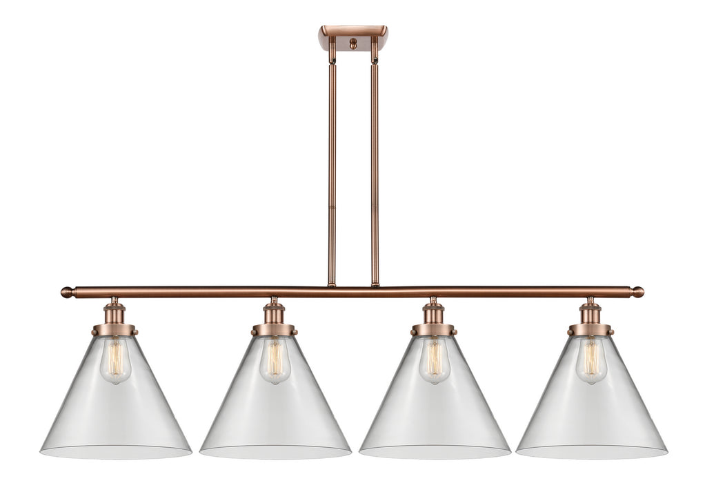 Innovations 916-4I-AC-G42-L Four Light Island Pendant, Antique Copper