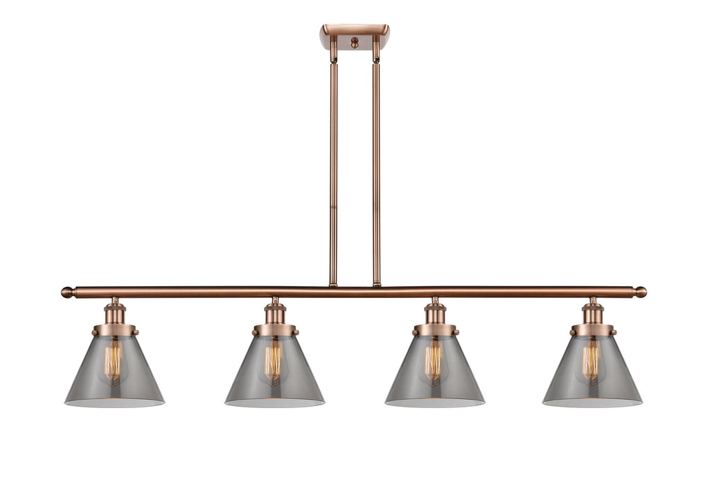 Innovations 916-4I-AC-G43 Four Light Island Pendant, Antique Copper