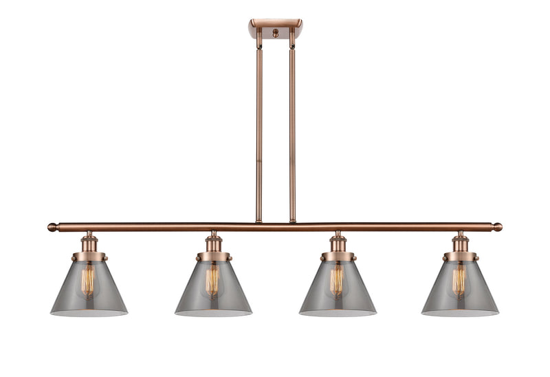 Innovations 916-4I-AC-G43-LED LED Island Pendant, Antique Copper