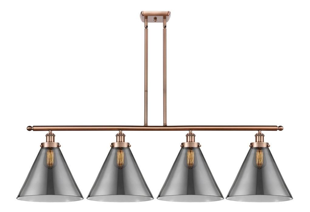 Innovations 916-4I-AC-G43-L-LED LED Island Pendant, Antique Copper