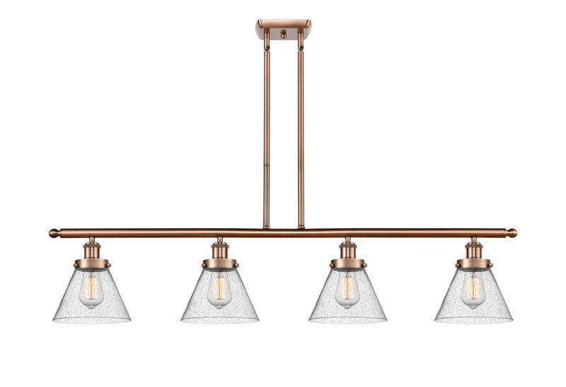 Innovations 916-4I-AC-G44 Four Light Island Pendant, Antique Copper