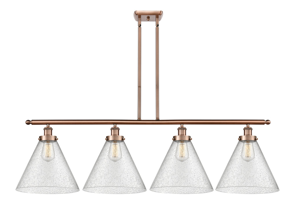 Innovations 916-4I-AC-G44-L-LED LED Island Pendant, Antique Copper