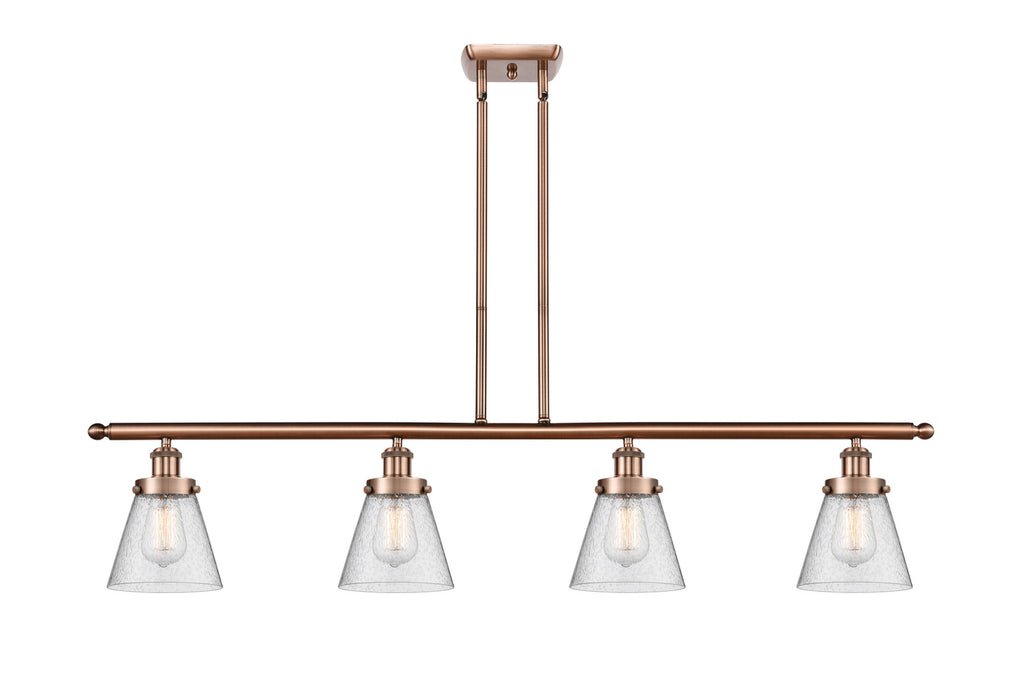 Innovations 916-4I-AC-G64 Four Light Island Pendant, Antique Copper