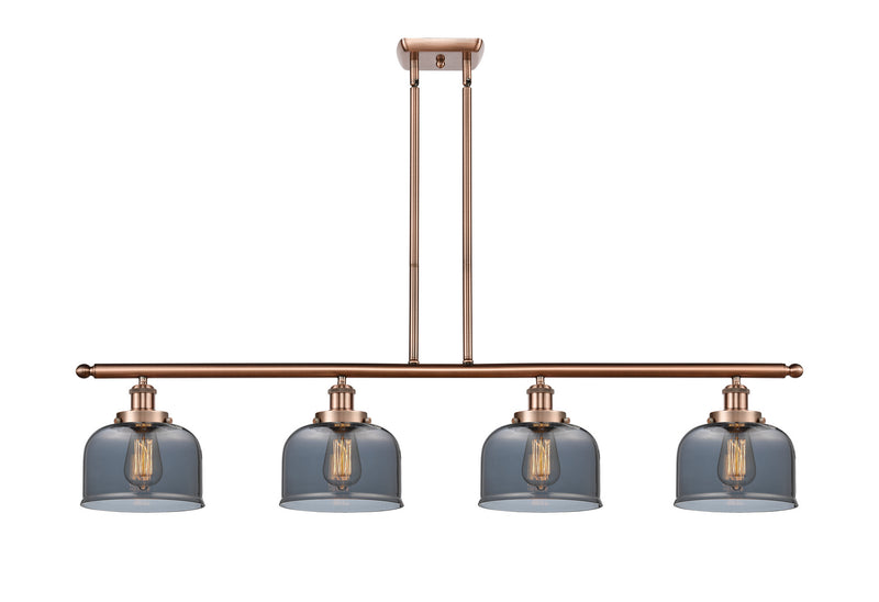 Innovations 916-4I-AC-G73 Four Light Island Pendant, Antique Copper