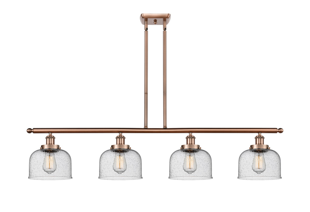 Innovations 916-4I-AC-G74 Four Light Island Pendant, Antique Copper