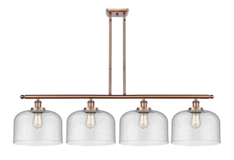 Innovations 916-4I-AC-G74-L Four Light Island Pendant, Antique Copper